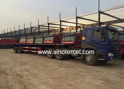China 4 Axles Flat Bed Semi Trailer 40ft Flatbed Semi Trailer With Ramps en venta