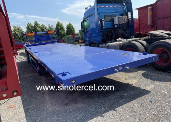 Quality 500mm Beam Flat Bed Semi Trailer 40 Feet Flatbed Trailer Semi Truck for sale