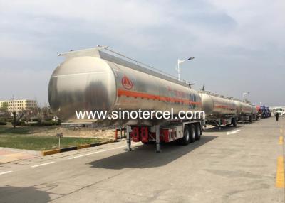 China Carbon Steel Fuel Tank Semi Trailer Q235 4 Axle Tanker Trailer for sale