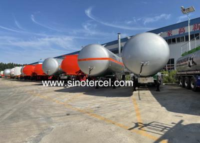 China Q235 Carbon Steel Fuel Tank Semi Trailer With One Compartment For Bulk Transport zu verkaufen