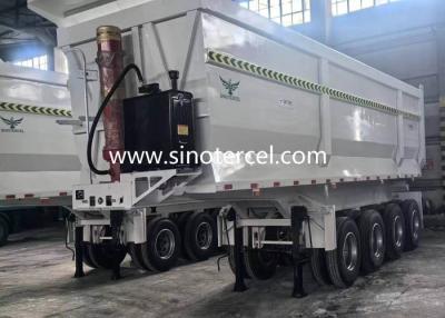 China Hydraulic Steel Tipper Semi Trailer 7500mm Overall Length for sale