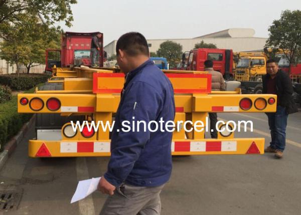 Quality Telescopic Boom 40t Sidelifter Trailer Lifting Mechanism With Air Suspension for sale