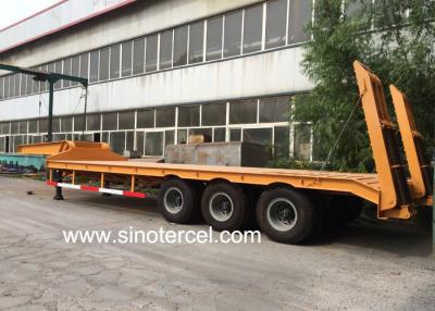 China Cargo Semi Low Bed Heavy Duty Semi Lowbed Trailer JOST 3.5 Kingpin Te koop