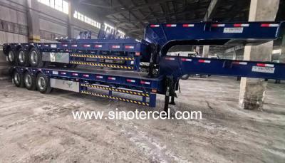 China Heavy Duty Semi Lowbed Trailer Tri Axles With JOST Landing Gear for sale