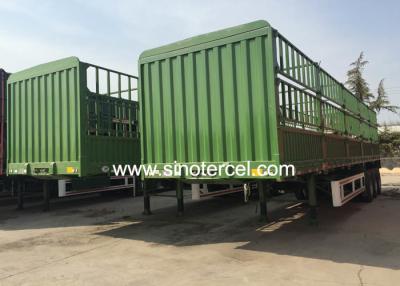 Chine 2 Axle Fence Semi Trailer 30 Tons Semi Container Trailer à vendre