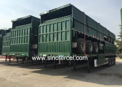 China High Side Wall Semi Trailer With 2/3/4 Axles And Spare Tire Carrier for sale