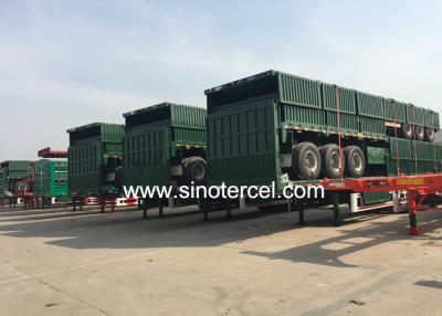 China 40000kg Sidewall Semi Trailer Shipping Container Trailer For Bulk Cargo Te koop
