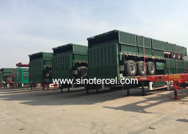 Quality 40000kg Sidewall Semi Trailer Shipping Container Trailer For Bulk Cargo for sale