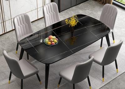 China Marbled Stone Slate Dining Table , ISO9001 Family Dining Table for sale