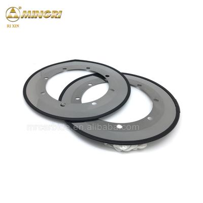 China Cemented Tungsten Carbide Disc Round Blade For Slotter Corrugated Board With 8 Holes for sale