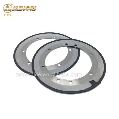 China High Hardness Carbide Disc Cutter Round Blade For Slitting Corrugated Board Paper for sale