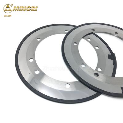 China Mirror Polished Cemented Tungsten Carbide Tools Circle Disc Cutter Blade For Cutting Paper for sale