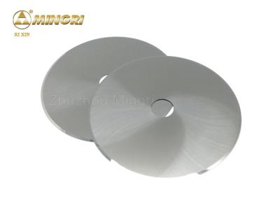 China Tobacco Cutting Tungsten Cemented Carbide Disc Cutter Blade / Knief Round Shape for sale