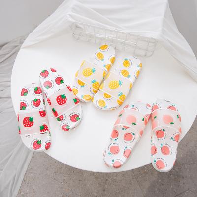 China 2022 New summer fashion PVC Material non-slip home sandals women cute Fruit Bathroom slide Slippers wholesale for sale
