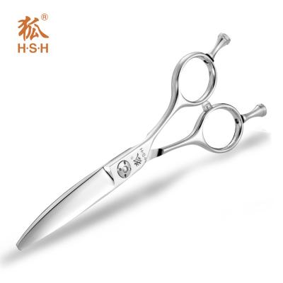 China Sliding Cutting Professional Barber Scissors , Curved Blade Scissors UFO Screw for sale