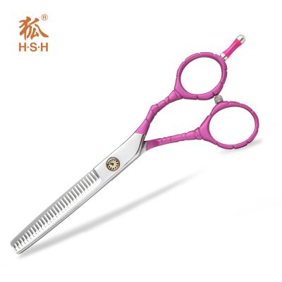 China Slim Colourful Professional Hair Thinning Shears Pink Painted High Precision for sale