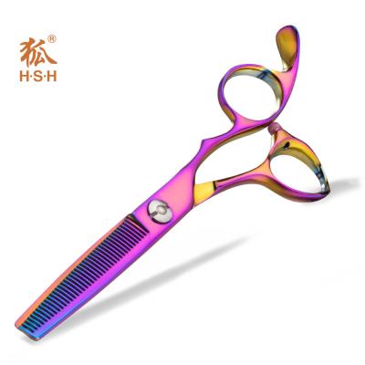 China Special Hairdressing Colourful Scissors Smooth Handfeel For Engraving Shaping for sale
