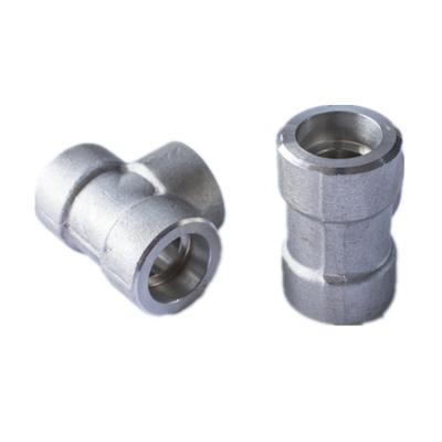 China Round SS304 Pipe Fitting Tees ASME B16.5 WP321 Equal Cross Tee for sale