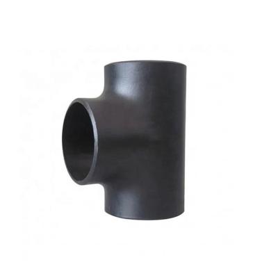 China ASME B16.9 Alloy Tube Fittings Black Equal Seamless Pipe Tee for sale