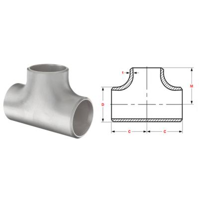 China SS304 Pipe Fitting Tees ASTM A815 S32750 Stainless Steel T Fitting for sale
