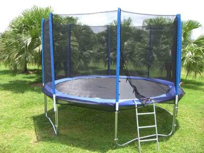 China Blue jumpking large spring round trampoline / 14 foot trampoline for sale