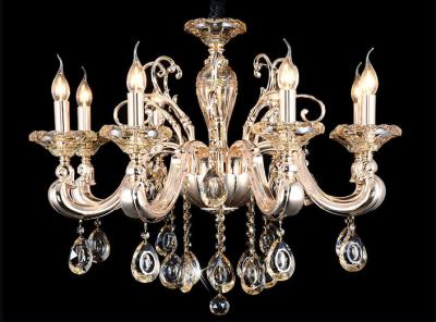 China Eight Heads Candleholder Crystal Chandelier Lamp Led Crystal Ceiling Lights for sale