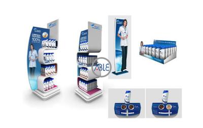 China Custom Structure UV Printing Acrylic Display Rack for Shampoo for sale