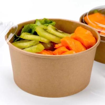 China Specifications Optional Custom Disposable Takeaway Hot Food Kraft Paper Box To Hold Rice, Salad, Noodles for sale