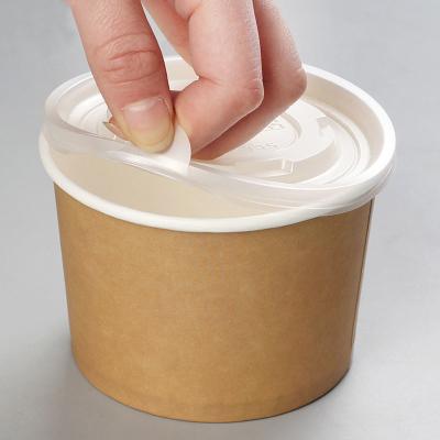 China Factory Wholesale Kraft Paper Ice Cream Cups Disposable Noodle PE Lined 850ml Kraft Paper Salad Bowl for sale
