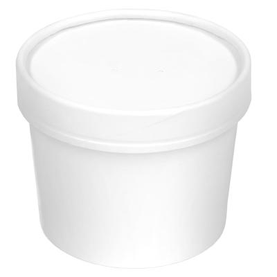 China Eco Friendly PE Coated 44oz White Disposable Food Packing Containers for sale