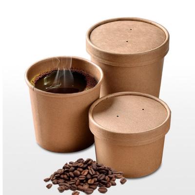 China Made In China Thickened Disposable Porridge Bucket kraft Paper Soup Bucket Cup for sale