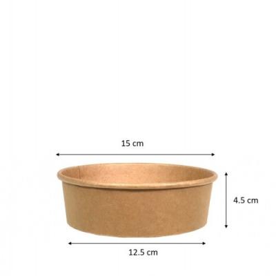 China Cuenco reciclable de papel del diámetro el 15cm 500ML 16OZ Kraft en venta