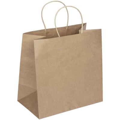 China Biodegradable Food Packaging Kraft Paper Bags With Twisted Handle for sale
