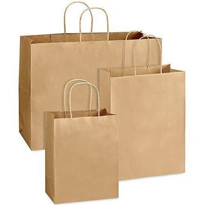 China Biodegradable Recycled High Quality Handle Kraft Brown Paper Bag for sale