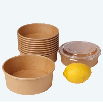 China Buy Wholesale China Disposable 1000ml Factory Kraft Paper Bowl Food Packaging Snack Containers for sale