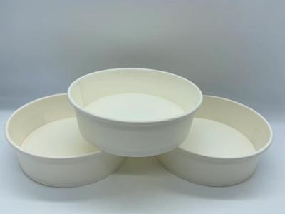 China Disposable PE Coating Single Wall Kraft / White Paper Salad Containers 500ml for sale