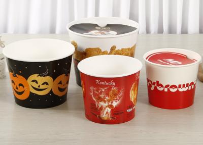 China KFC High CapacityFamily Fried Chicken Paper Buckets Disposable With Lid for sale