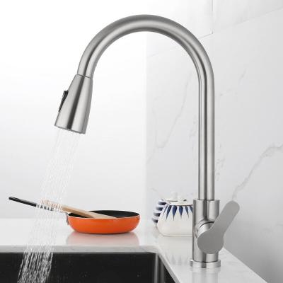 China Commercial Stainless Steel Kitchen Metered Lavatory Faucet Pull Down Sprayer for RV Bathroom for sale