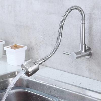 China SUS304 Gooseneck Kitchen Faucet Bathroom Extendable Sink Faucet with Sprayer for sale