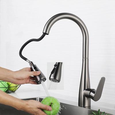 China Metered Pull Out Kitchen Faucet Tap Hot & Cold Water 2.2GPM Flow Rate for sale