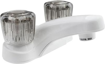 China Dual Handle RV Bathroom Faucet Tap Acrylic CUPC Certified 2KG for sale