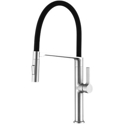 China All Copper Brushed Aluminum Faucets Rotating Gunmetal Kitchen Tap for sale