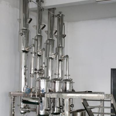 中国 PLCの単一の効果の落下フィルム蒸化器1000-10000l/Hのインド大麻 オイルの蒸留のエタノールの回復システム 販売のため