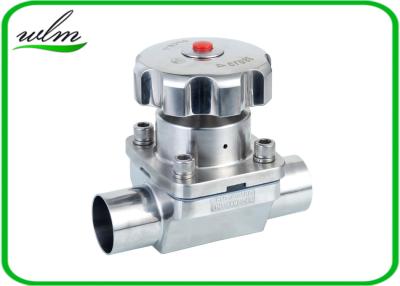 China Butt Welded Sanitary Diaphragm Ball Valve PTFE Seal Material , Minimized Dead Leg for sale