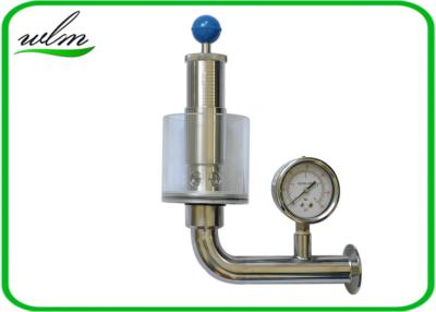 China Adjustable Automatic Pressure Relief Valve / Sanitary Union Exhaust Pressure Valve for sale