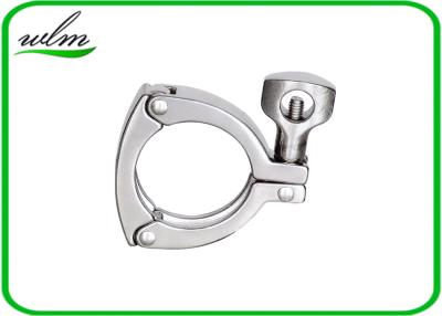 China High Safety Sanitary Tri Clamp Fittings Three Pieces Detachable Clamps With Triple Leak Proof for sale