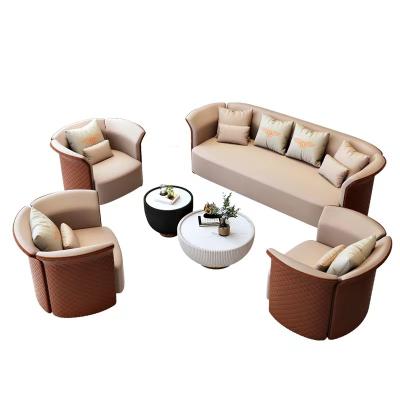 China Club Guest Office Waiting Sofa Luxury Hotel Lobby Round Sofa for sale