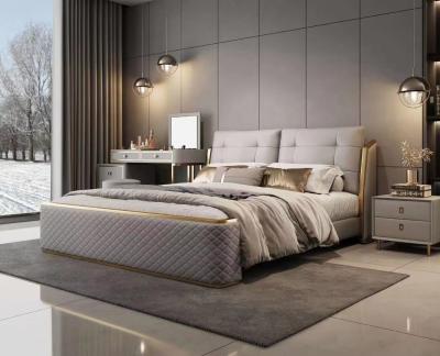 Chine Le Roi fait sur commande Size Bed de chambre d'hôtel de chambre à coucher d'hôtel de luxe à vendre