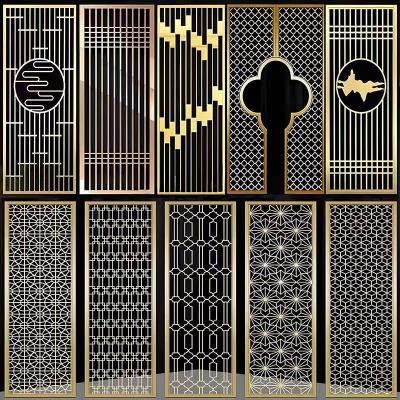 China Light Custom Room Divider Screens Modern Luxury Stainless Steel Room Partition for sale