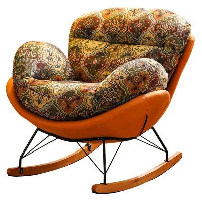 China Retro Classic Rocking Sofa Chair Simple Palace Grain For Hotel Home for sale
